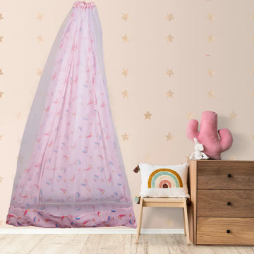 Safe Sleep Premium Cotton Cradle with Mosquito Net –  Pink Rabbit