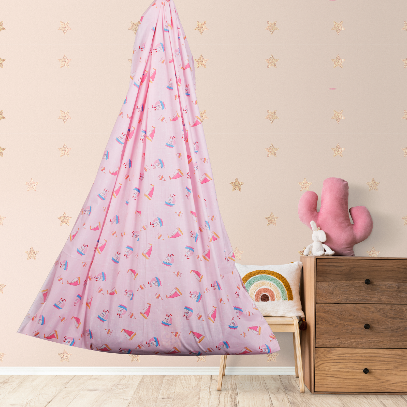 Pink Rabbit & Blue Rabbit Cradle Combo