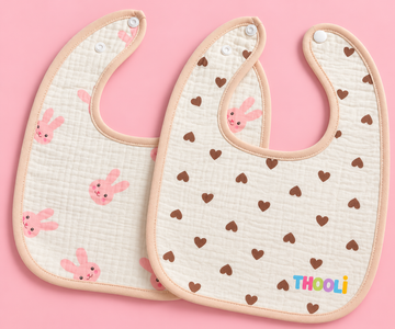Bibs- Bunny Heart(Pack of 2)