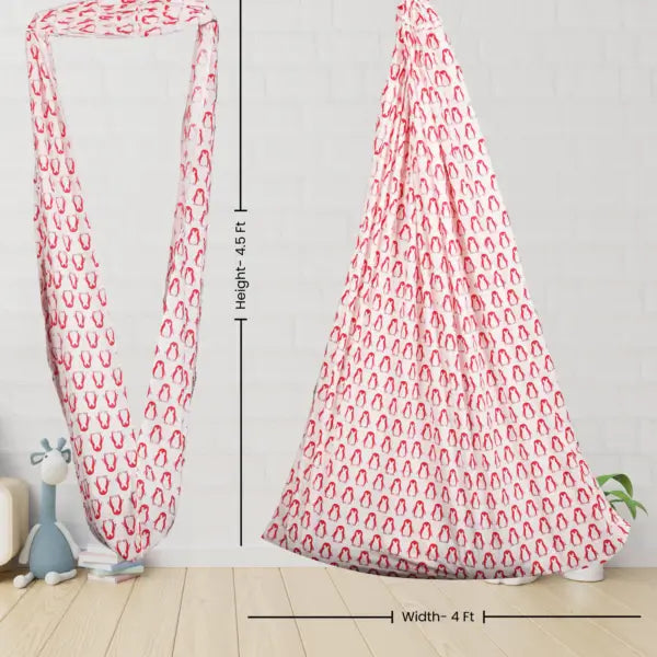 Pink Penguin Cradle