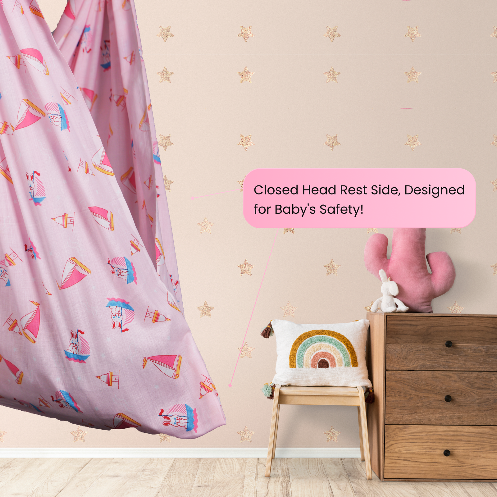 Pink Rabbit & Blue Rabbit Cradle Combo