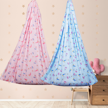 Pink Rabbit & Blue Rabbit Cradle Combo
