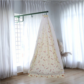 Yellow Royal Prince Cradle with Net and Window Hanger Set