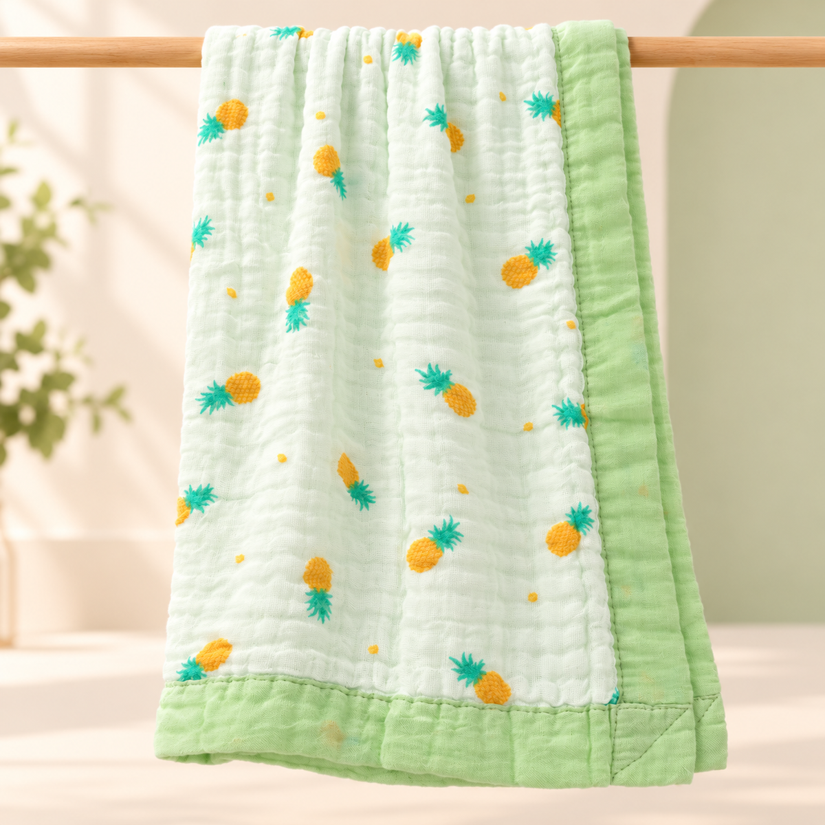 Large Muslin Pineapple Blanket- 110*110cm