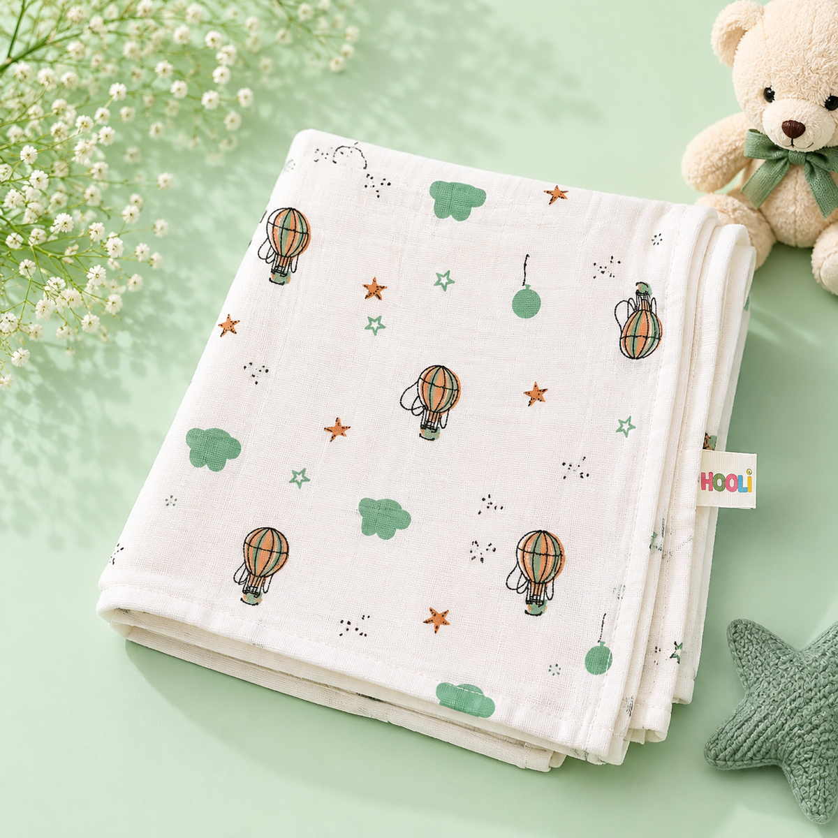 Premium Muslin Swaddle - Hot-air Balloon