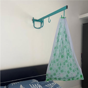 Green Bunny Cradle with Net & Wall Hanger Set