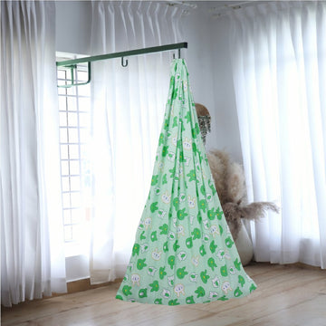 Green Bunny Cradle with Window Hanger Set
