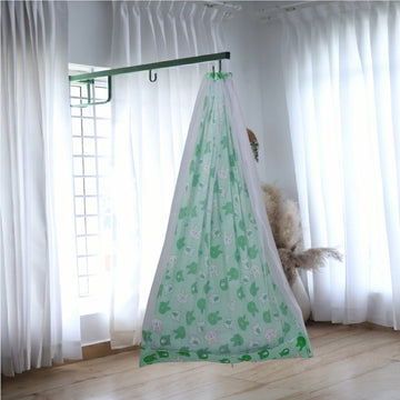 Green Bunny Cradle with Net and Window Hanger Set