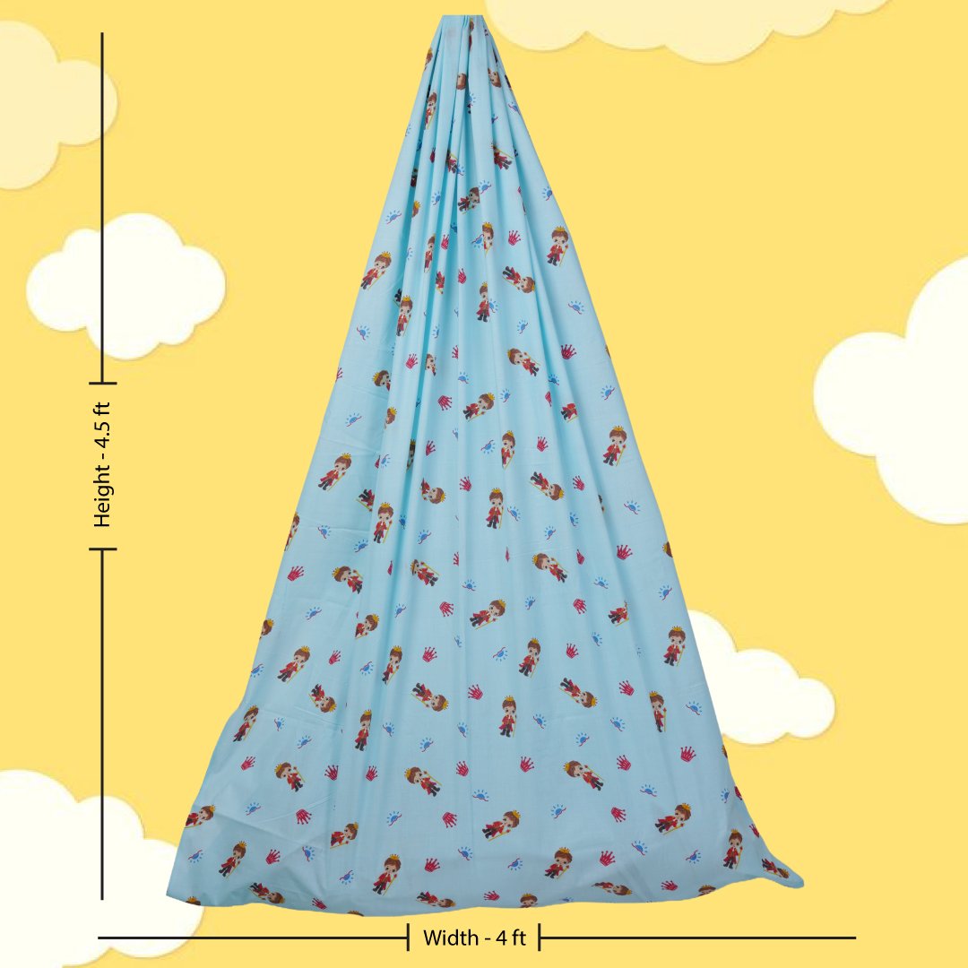 Blue Little Prince Cradle with Net & Wall Hanger Set
