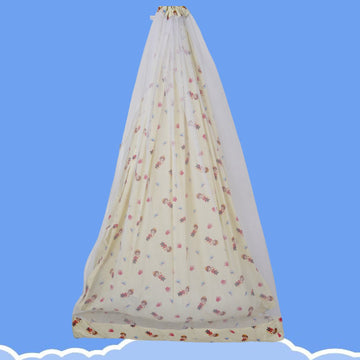 Safe Sleep Premium Cotton Cradle with Mosquito Net- Yellow Little Prince