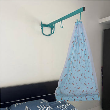 Blue Little Prince Cradle with Net & Wall Hanger Set