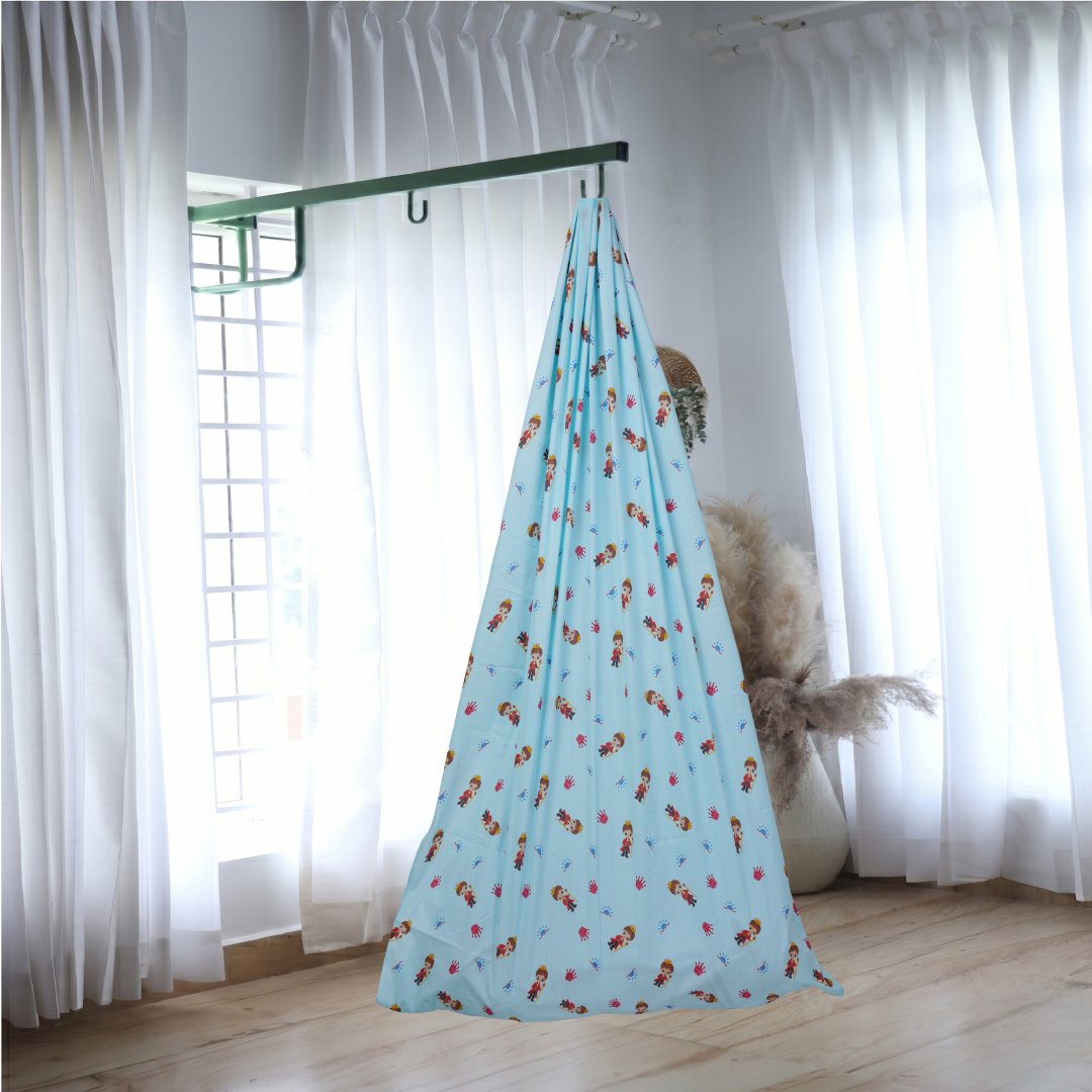 Blue Little Prince Cradle with Window Hanger Set