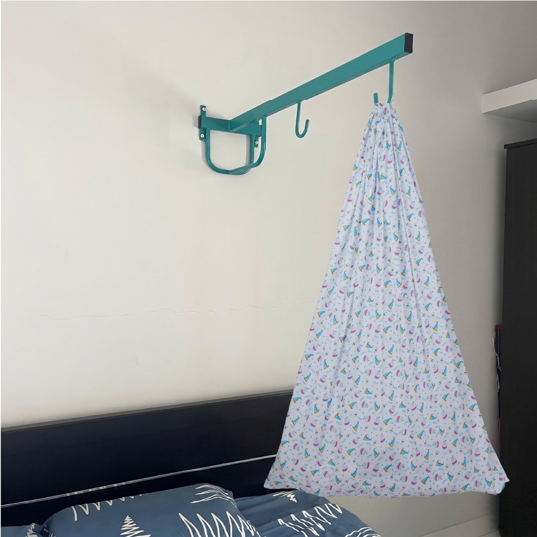 White Rabbit Cradle with & Wall Hanger Set