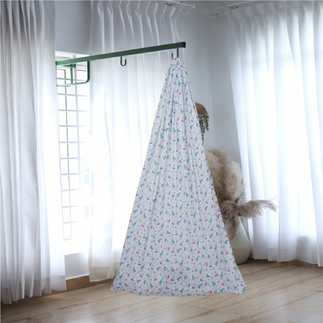 White Rabbit Cradle with Window Hanger Set