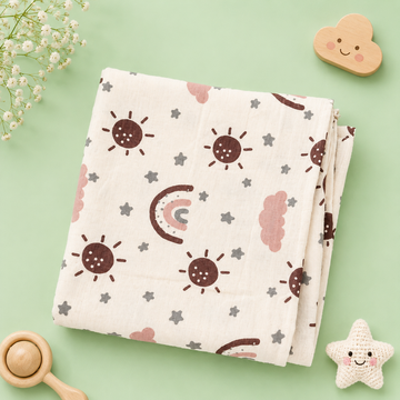 Premium Muslin Bath Towel- Sunshine