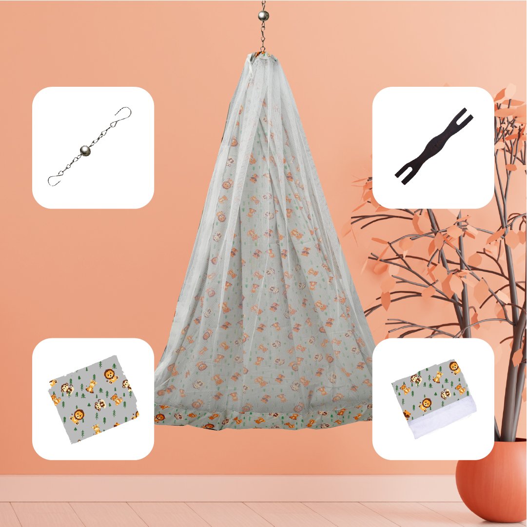 Grey Jungle Cradle Set