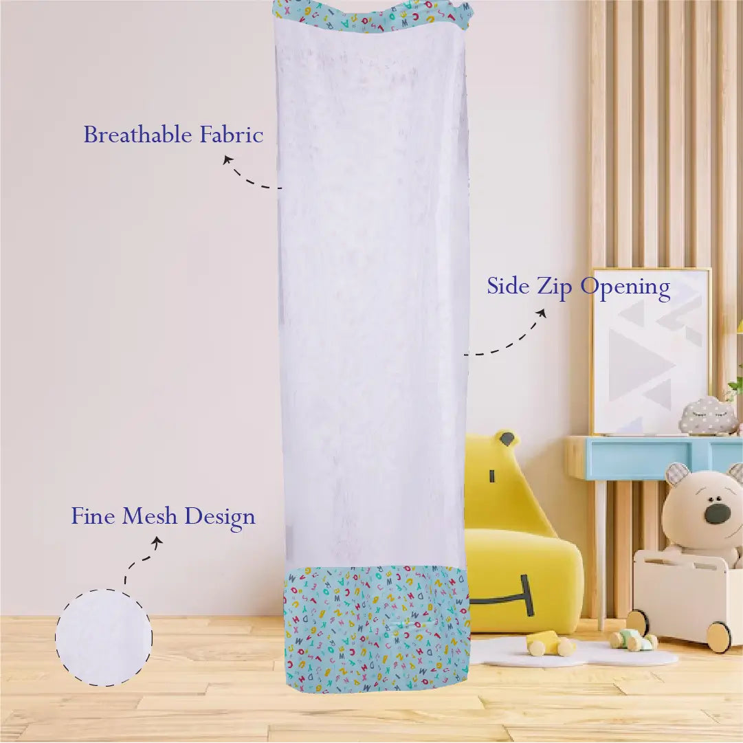 Blue Alphaabet Mosquito Net