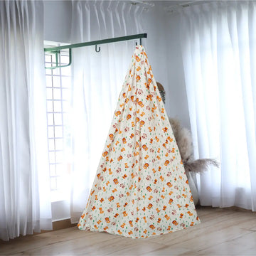 White Baby Jungle Cradle with Window Hanger Set