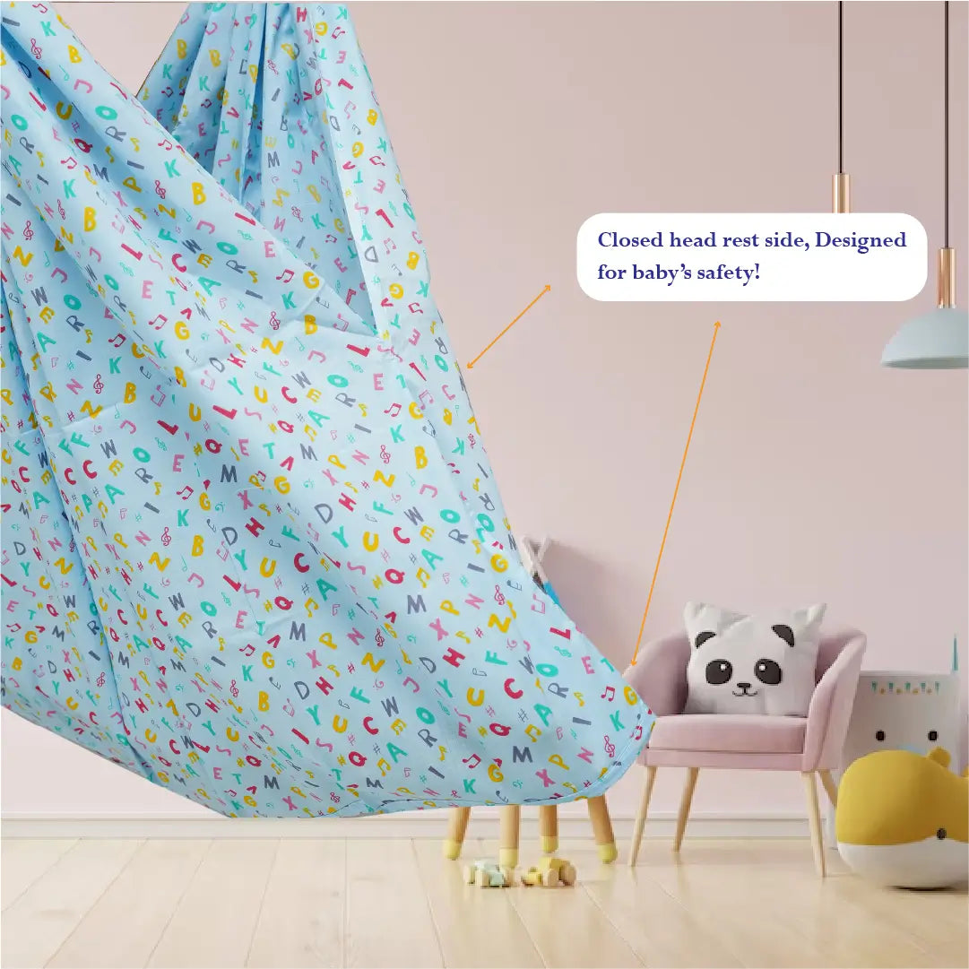 Blue Alphabet Cradle