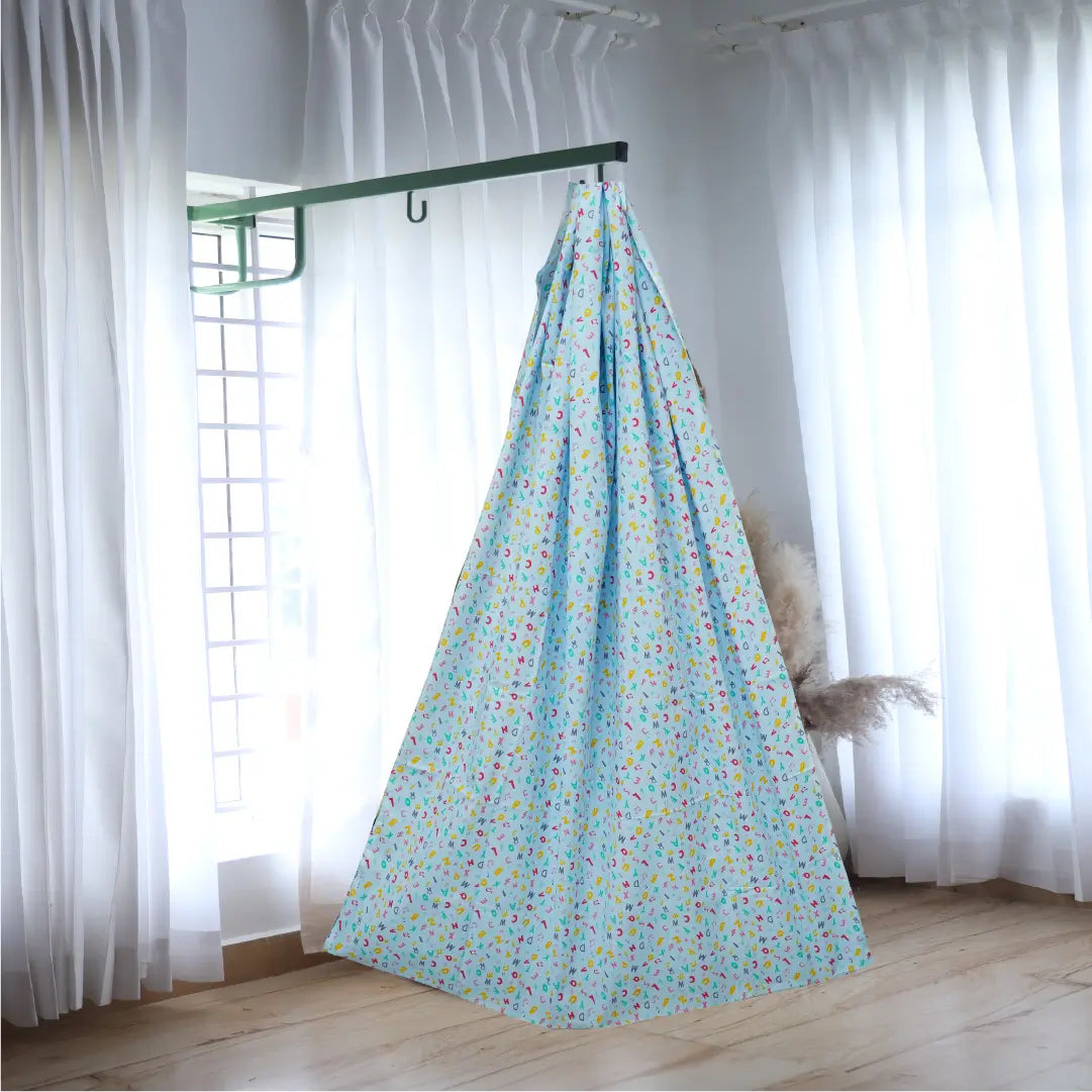 Blue Alphabet Cradle with Window Hanger Set