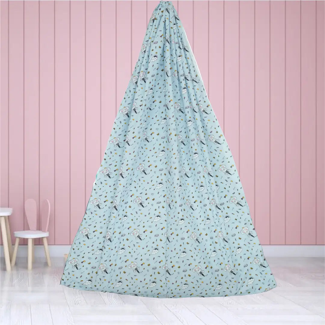Blue Elephant Cloud Cradle with Net and Window Hanger Set