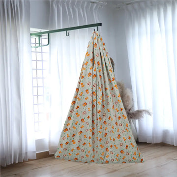 Grey Baby Jungle Cradle with Window Hanger Set