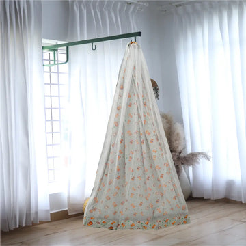 Grey Baby Jungle Cradle with Net & Window Hanger Set