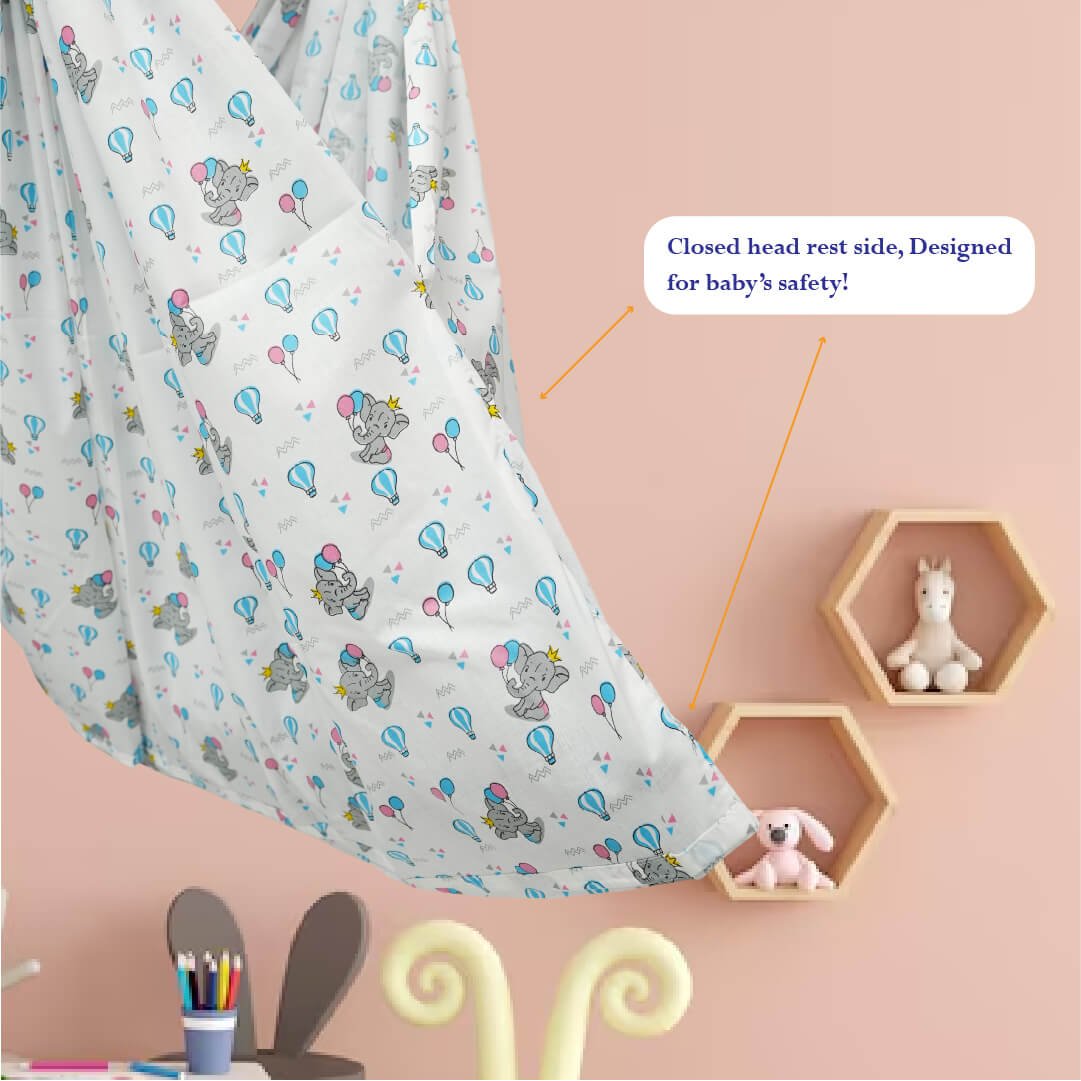 White Baby Elephant Cradle