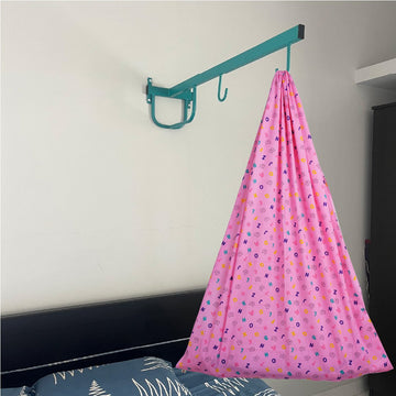 Pink Teddy & Alphabet Cradle with & Wall Hanger Set