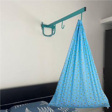 Blue Crown & Rainbow Cradle with & Wall Hanger Set