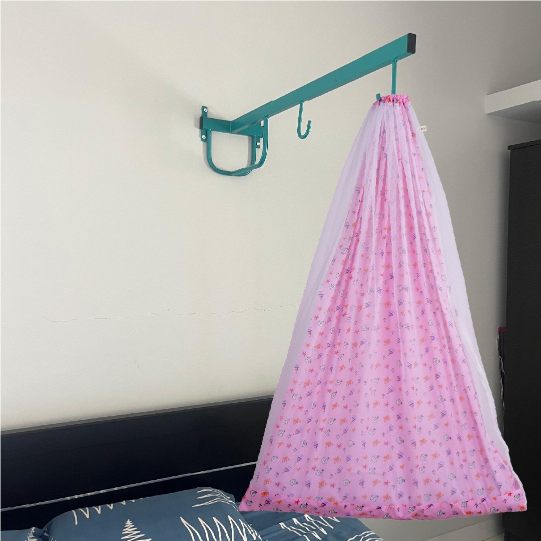 Pink Sea Cradle with Net & Wall Hanger Set