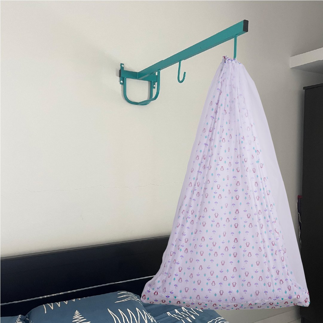 Pink Penguin & Umbrella Cradle with Net & Wall Hanger Set