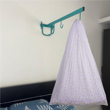White Crown & Rainbow Cradle with Net & Wall Hanger Set