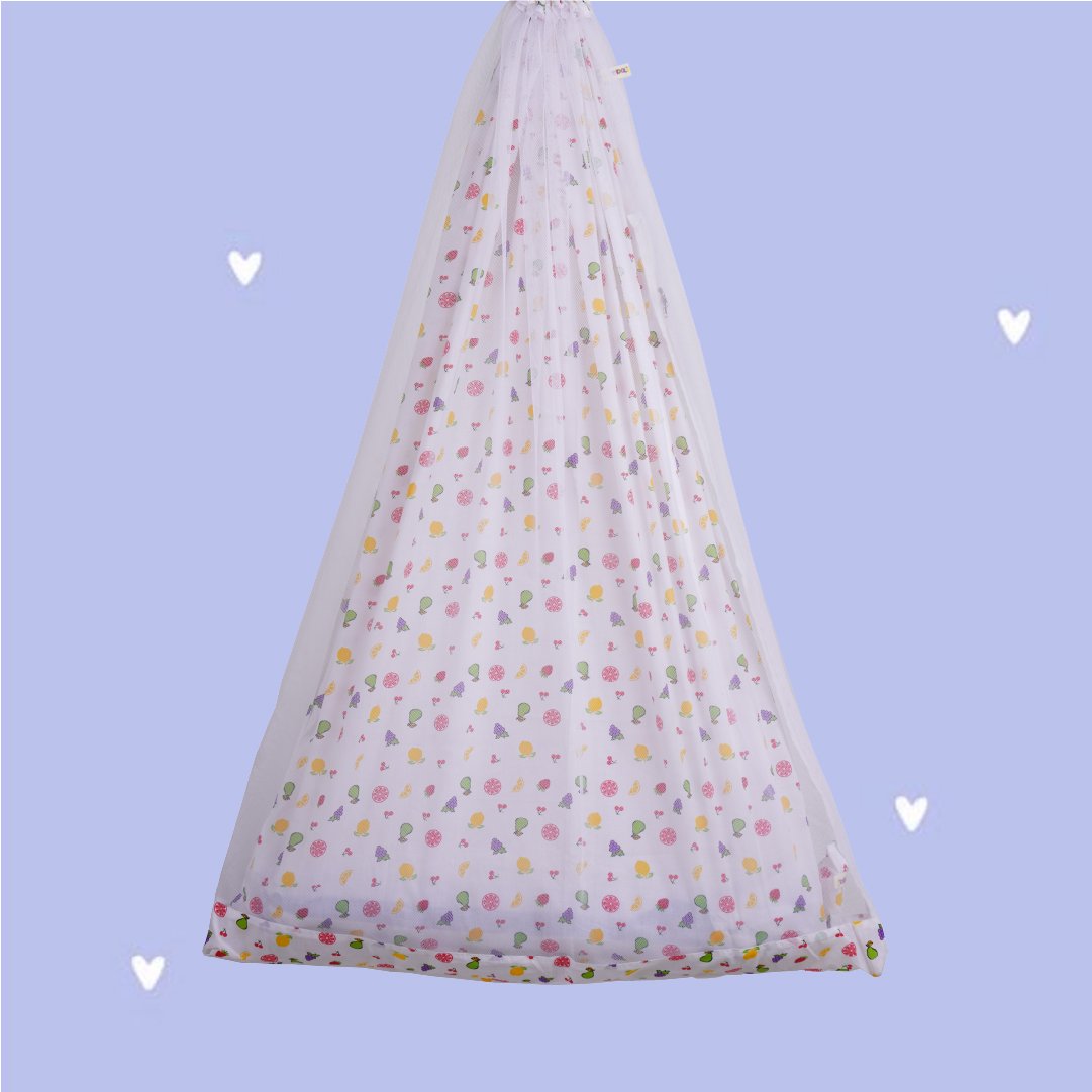 White Fruity Cradle with Net and Window Hanger Set
