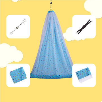 Blue Teddy & Alphabet Cradle Set