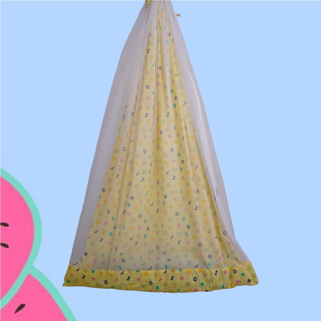 Yellow Teddy & Alphabet Cradle Set