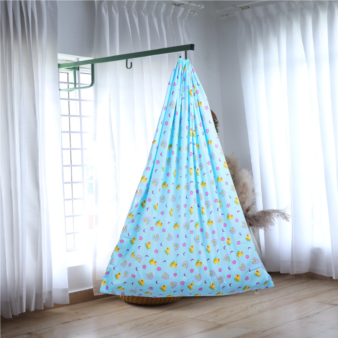 Blue Baby Duck & Rainbow with Window Hanger Set