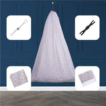 White Crown & Rainbow Cradle Set