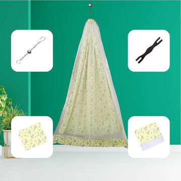 Yellow Baby Elephant Cradle Set