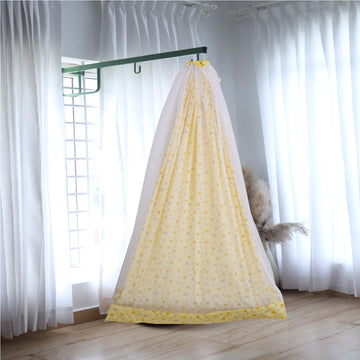 Yellow Crown & Rainbow Cradle with Net and Window Hanger Set