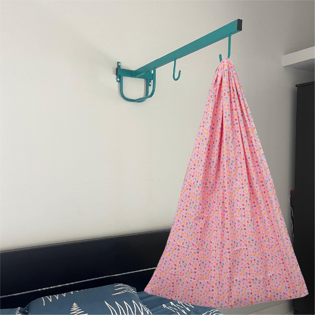 Pink Alphabet Cradle with & Wall Hanger Set