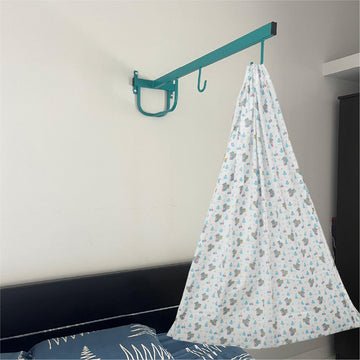 White Baby Elephant Cradle with & Wall Hanger Set
