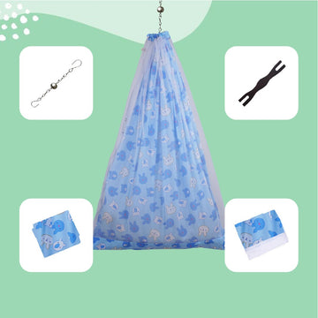 Blue Bunny Cradle Set