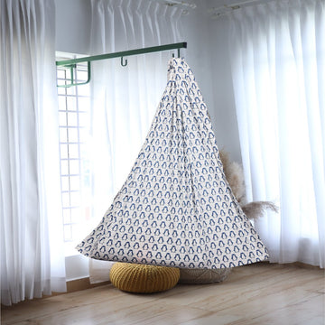 Blue Penguin Cradle with Window Hanger Set
