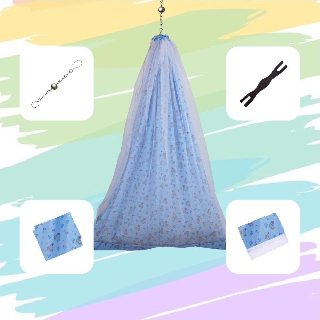 Blue Elephant  Cradle Set