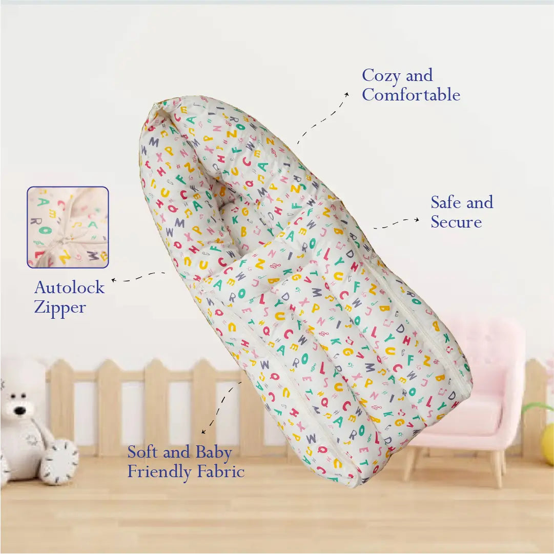 White Alphabet Carry Nest