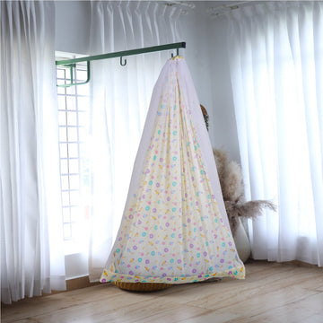 Yellow Donut & Cupcake Cradle with Net and Window Hanger Set