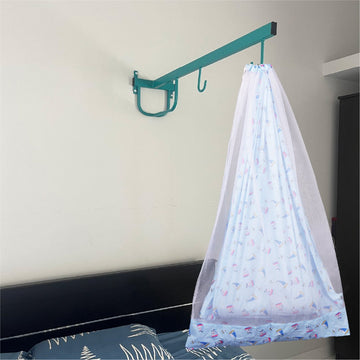 Blue Rabbit Cradle with Net & Wall Hanger Set