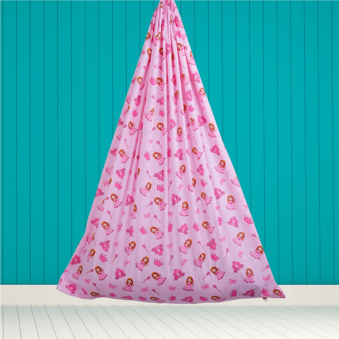 Safe Sleep Premium Cotton Cradle with Mosquito Net-Pink Princess
