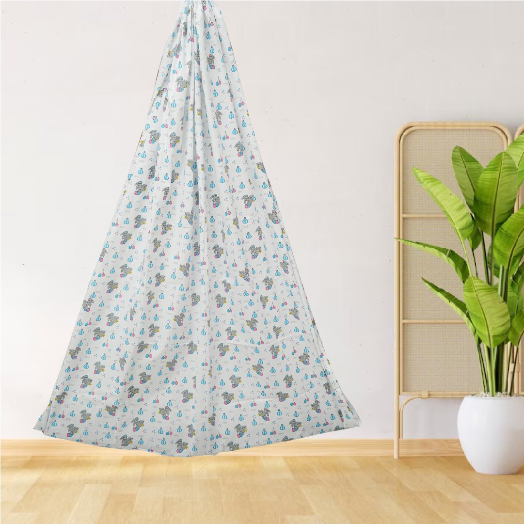 White Baby Elephant Cradle